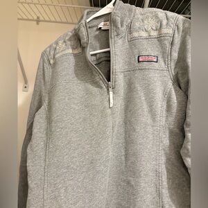 Vineyard Vines Heather Gray Cotton Pullover